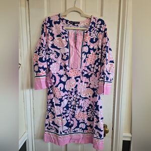 Barbara Erickson Colorful Floral Tunic Dress